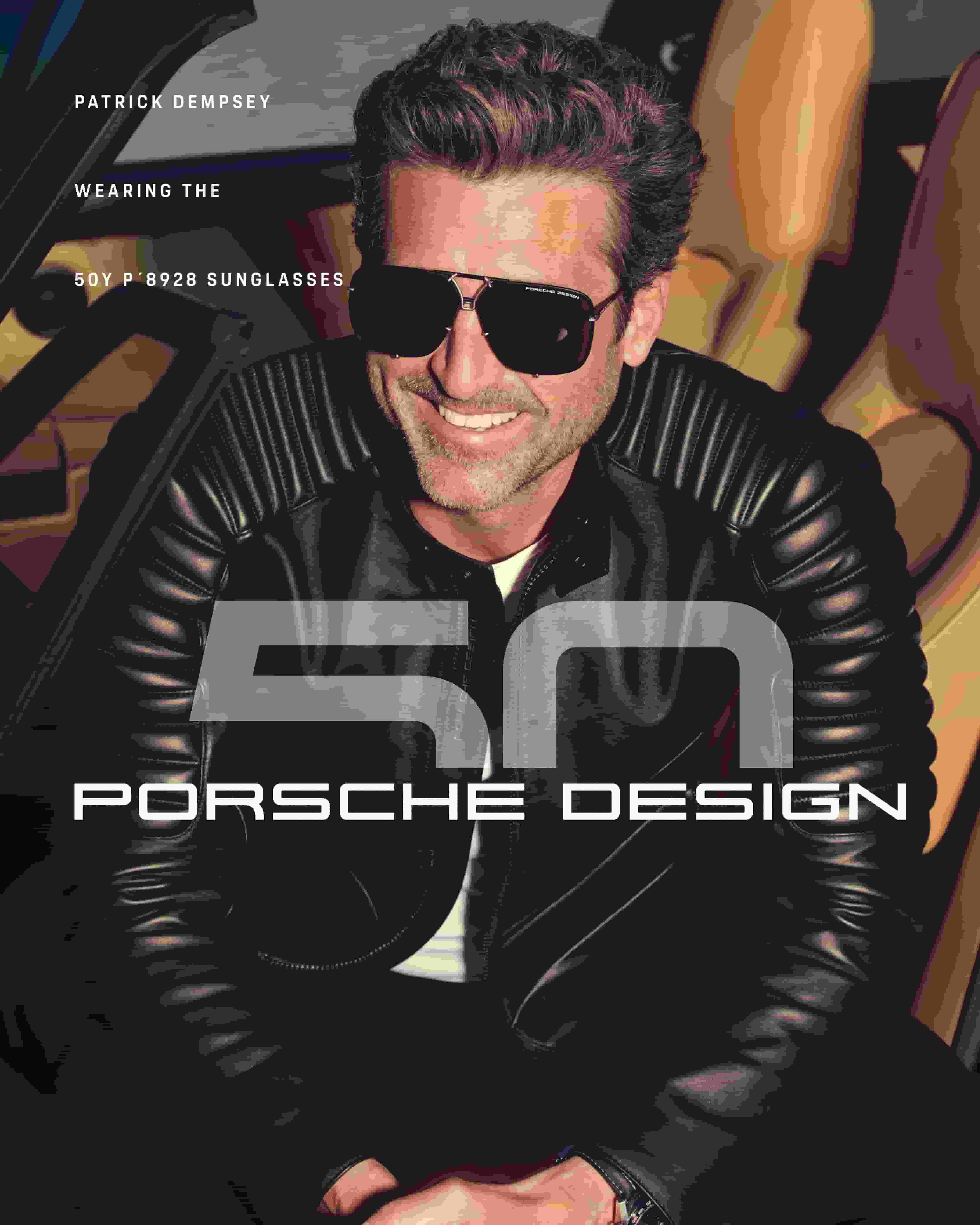 Schauspieler Patrick Dempsey trägt die Sonnenbrille P8928 von Porsche Design.